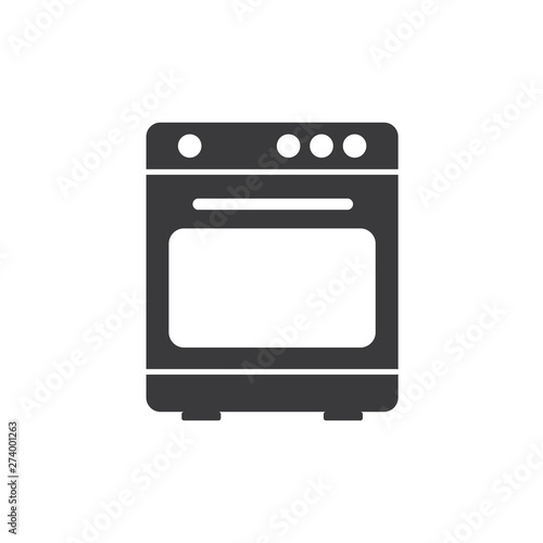 Isolated oven icon symbol on white background. 