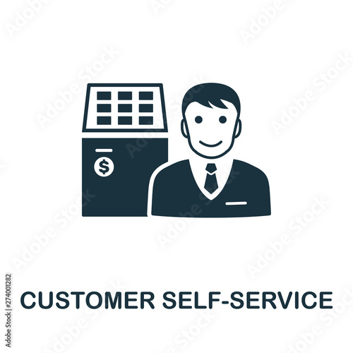 Customer Self-Service vector icon symbol. Creative sign from icons collection. Filled flat Customer Self-Service icon for computer and mobile
