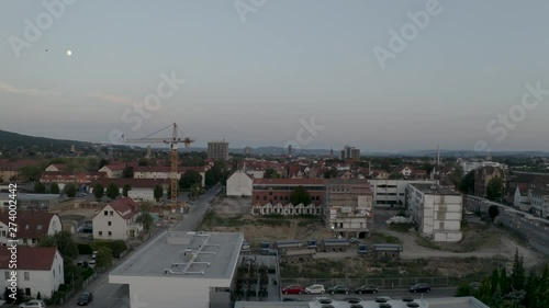 Drone Shot of Goettingen at Dawn, Lower Saxony, Germany, Europe photo