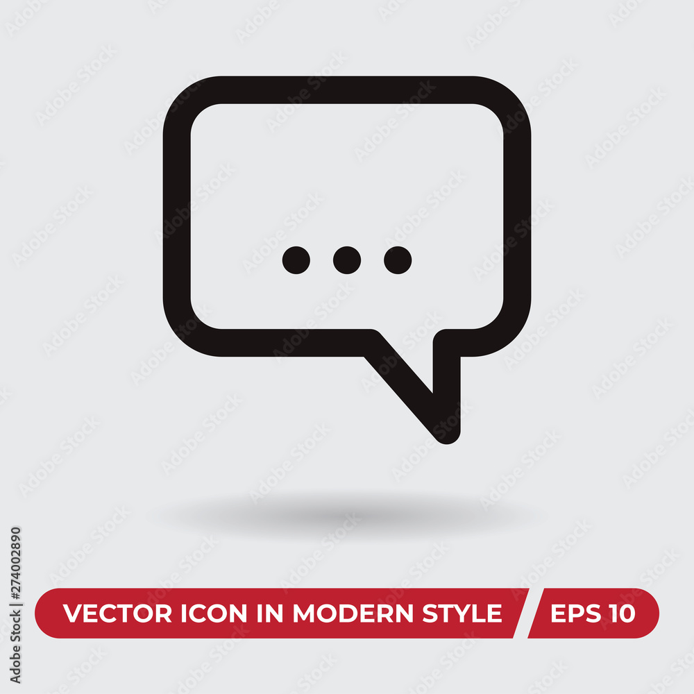 Fototapeta premium Chat vector icon in modern style for web site and mobile app
