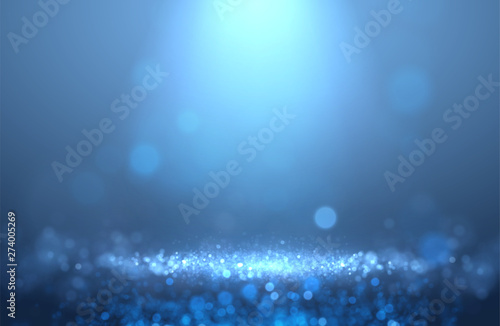 Blue glittering dust spotlight vector background eps10.