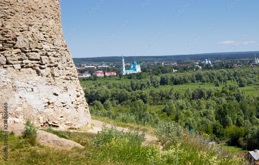 old tower and beautiful view of the city