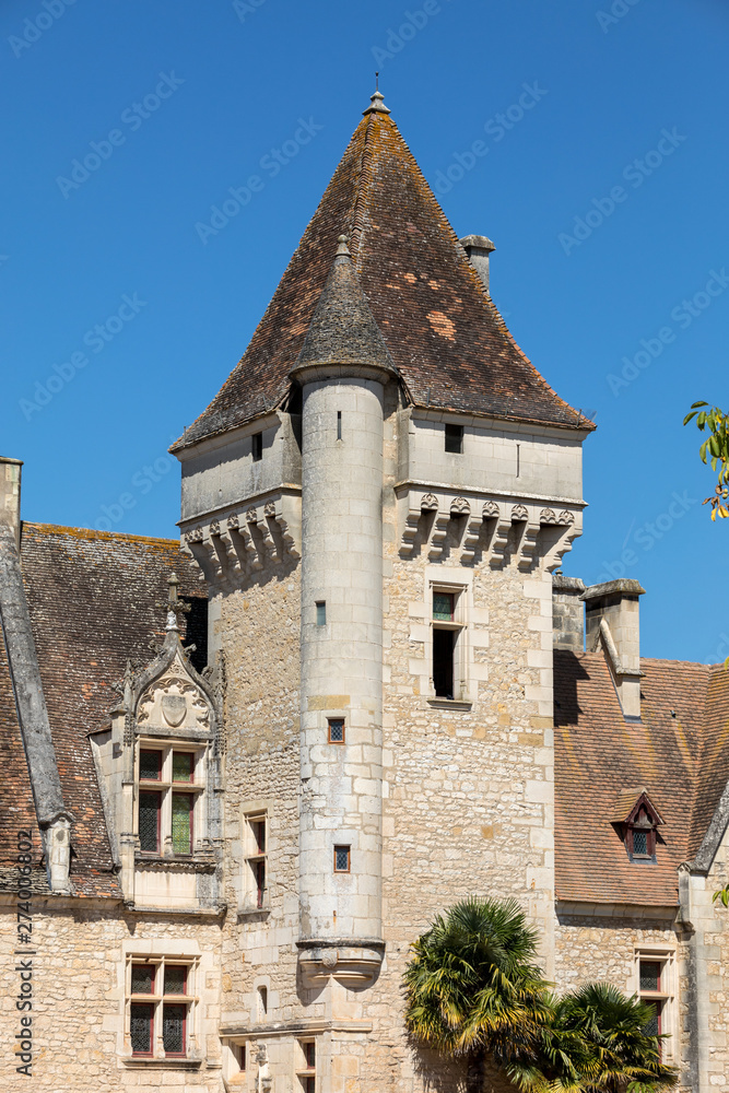 Chateau des Milandes, a castle  in the Dordogne, from the forties to the sixties of the twentieth century belonged to Josephine Baker. Aquitaine, France