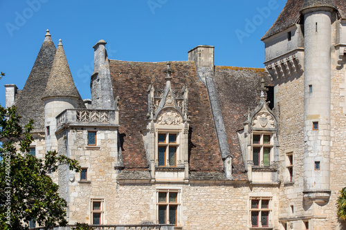 Chateau des Milandes, a castle  in the Dordogne, from the forties to the sixties of the twentieth century belonged to Josephine Baker. Aquitaine, France