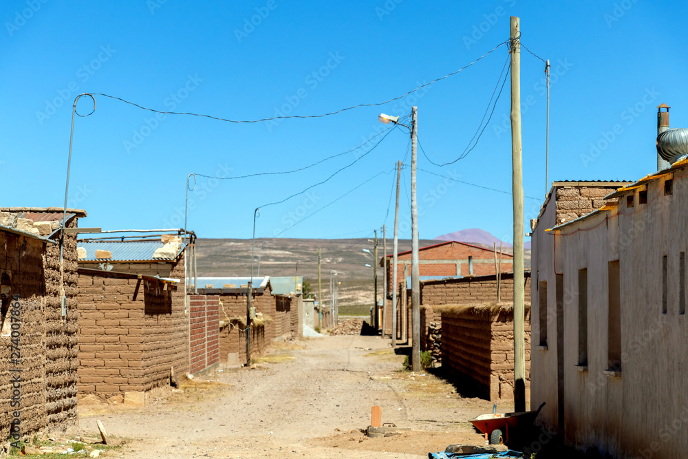 Salt miners village in Bolivia, South America Salt miners village in Bolivia, South America