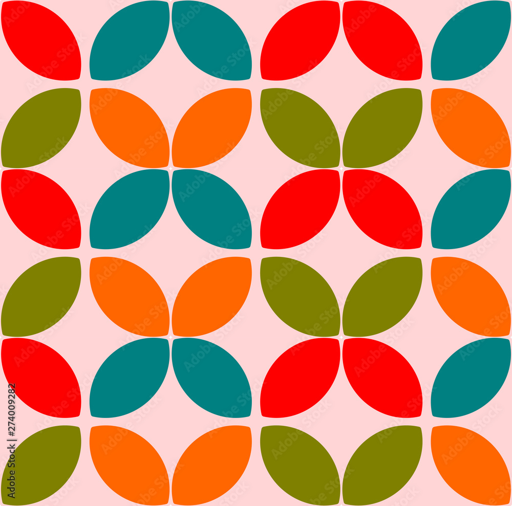 Abstract retro pattern with flowers and leaves Abstract retro pattern with flowers and leaves