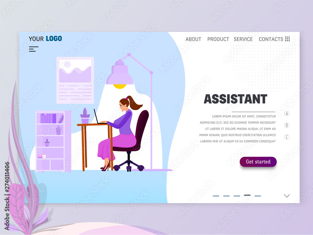 Landing Page Template - Assistant homepage