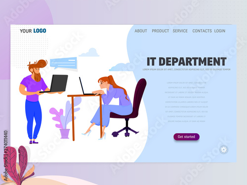 Landing Page Template - IT department homepage