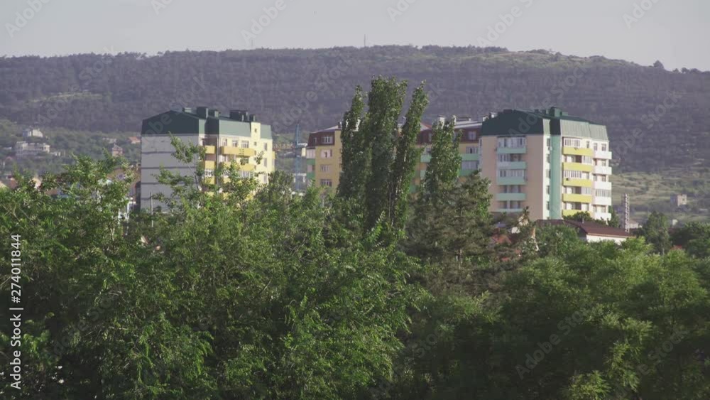 Big multi-storey house near the mountains in the Crimea Big multi-storey house near the mountains in the Crimea