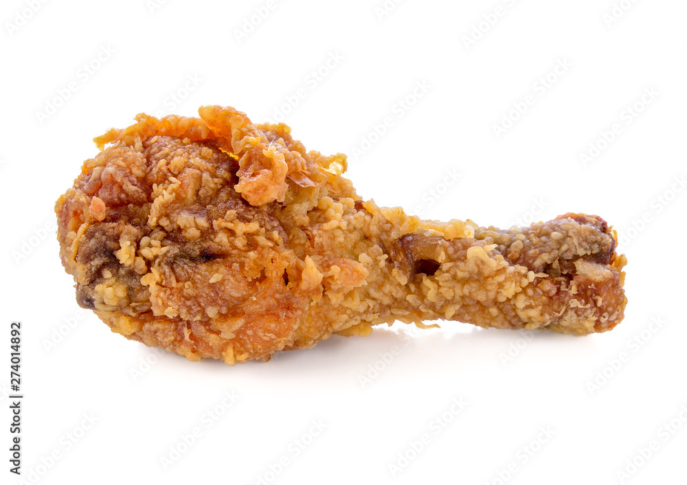 Fried chicken isolated on white background. Fried chicken isolated on white background.