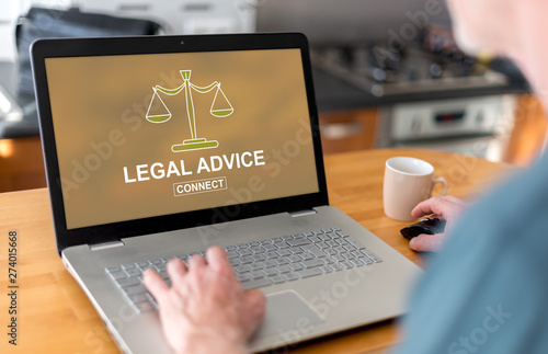 Legal advice concept on a laptop