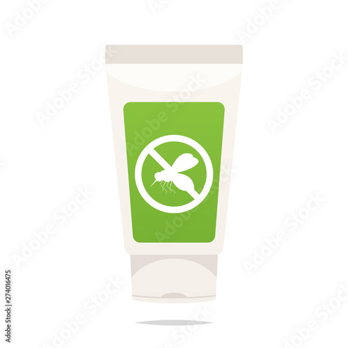 Anti mosquito lotion vector isolated illustration