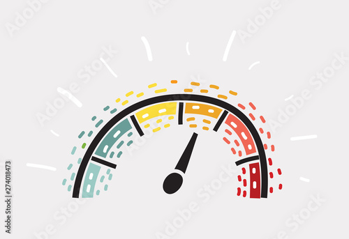 Speed measure sensor symbol.