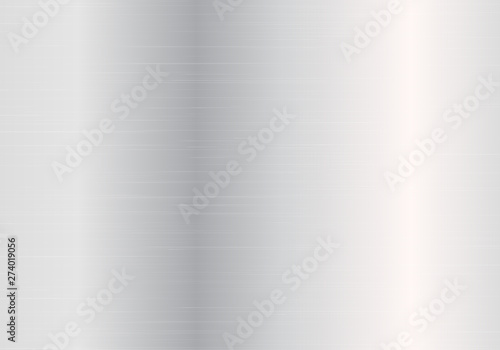 Silver gradient with metallic texture. Vector illustration with light effect.