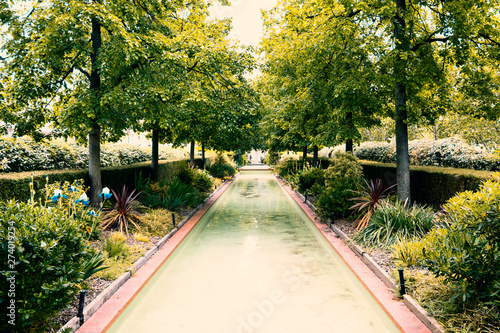 Canvas Print Paris, France - Coulee Verte Rene-Dumont - April 2019: Old green elevated promenade in Paris, France