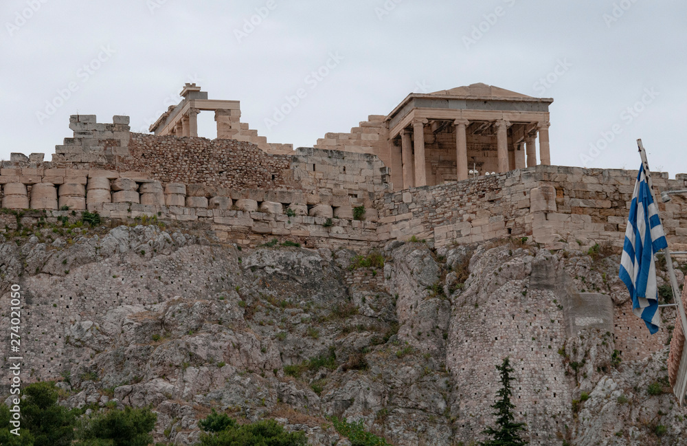 Aerial view of Acropolis in Athens