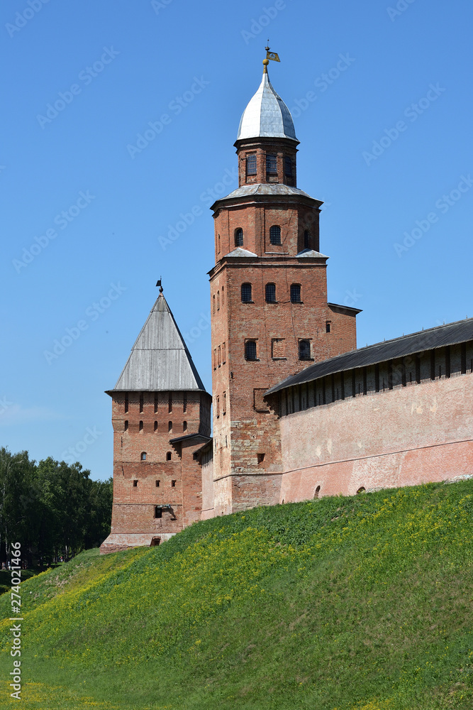 Kremlin Veliky Novgorod. Spring view