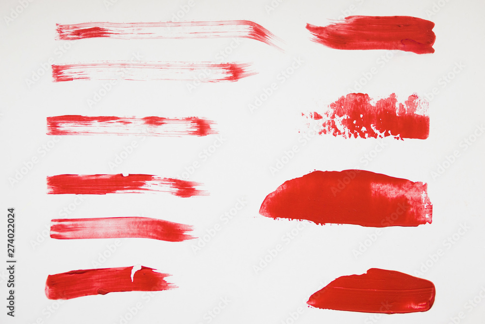 Top view brush strokes Top view brush strokes