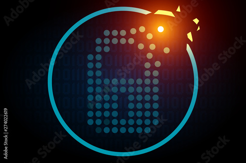 breach cyber security system concept illustration