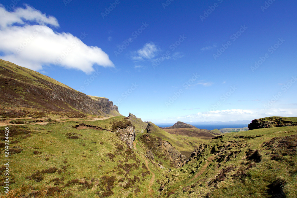 Quiraing Berge auf der Isle of Skye in Schottland