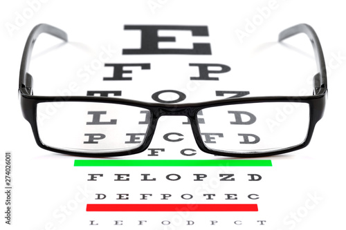 Eye Chart and Spectacles