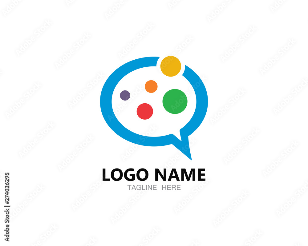 Speech bubble. Vector logo design. Business concept icon Speech bubble. Vector logo design. Business concept icon