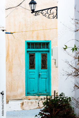 Cycladic architecture and streets  Plaka  Milos island  Greece
