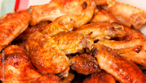 Hot and spicy, delicious deep fried buffalo chicken wings.