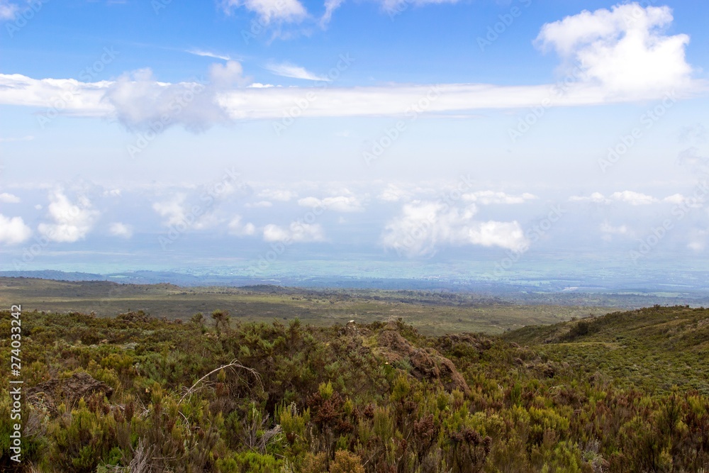 Tanzanian landscape on the trek to roof of Africa, Kilimanjaro