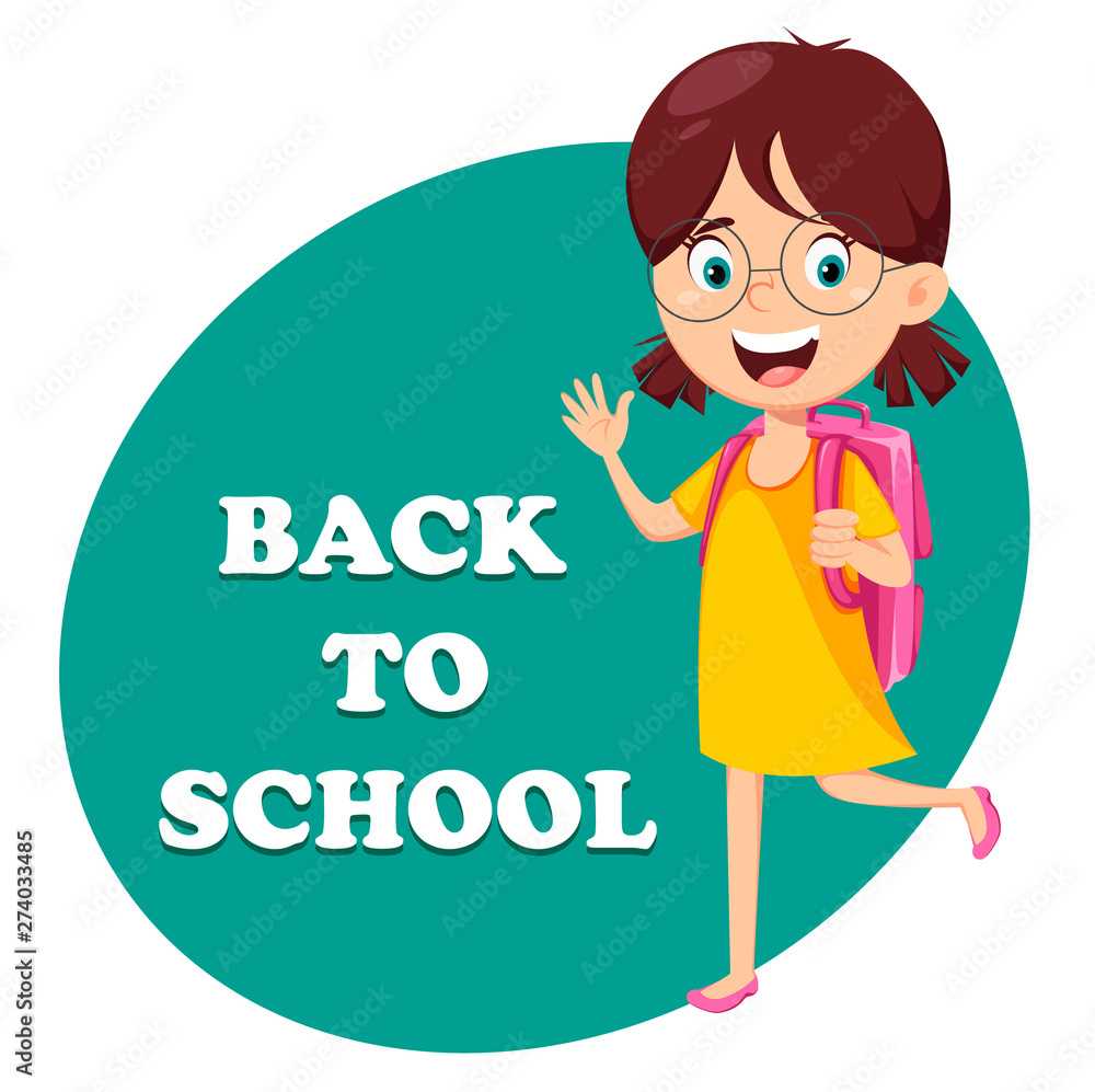 Back to school concept. Beautiful girl Back to school concept. Beautiful girl