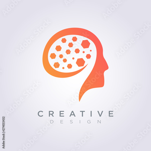 Digital Brain Data Template Design Company Logo Vector Symbol Icon