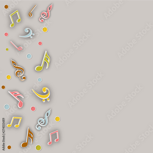 Concept of musical notes. photo