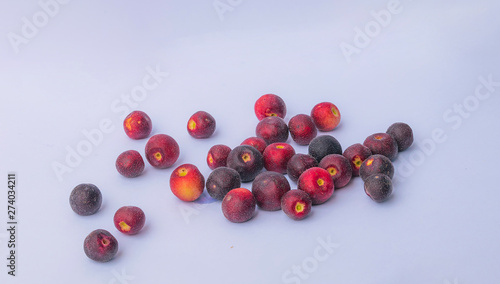 close up of fresh grewia asiatica or phalsa fruit