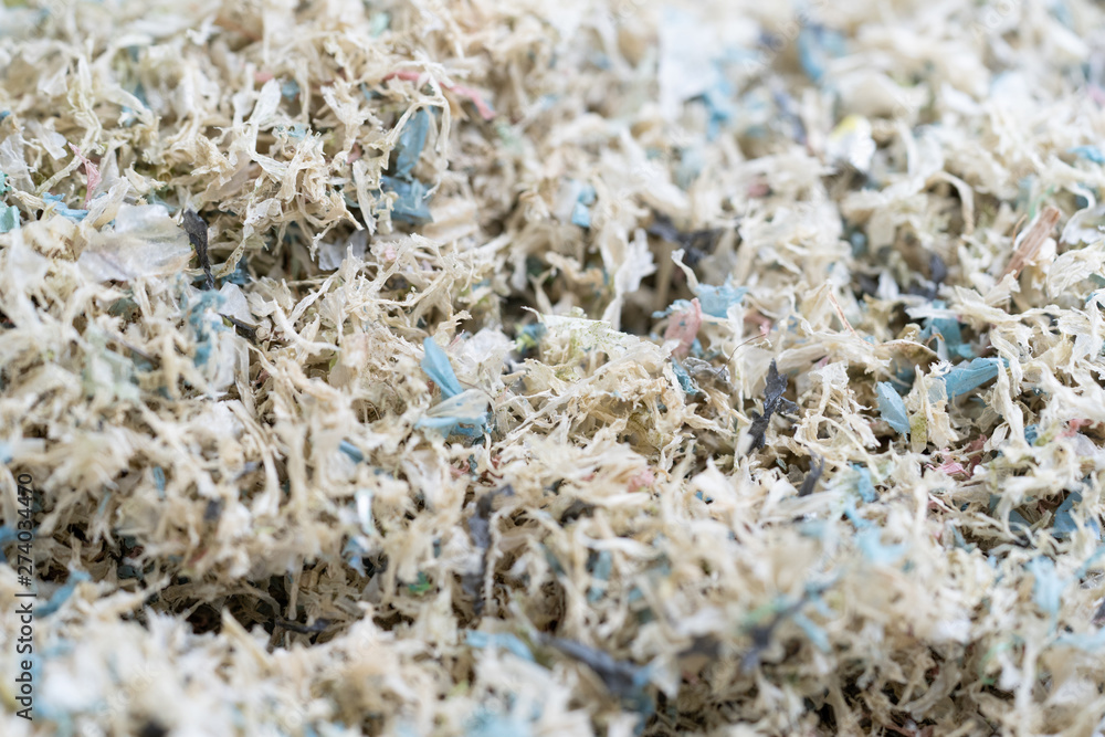 Plastic bag waste degradation for the recycled.