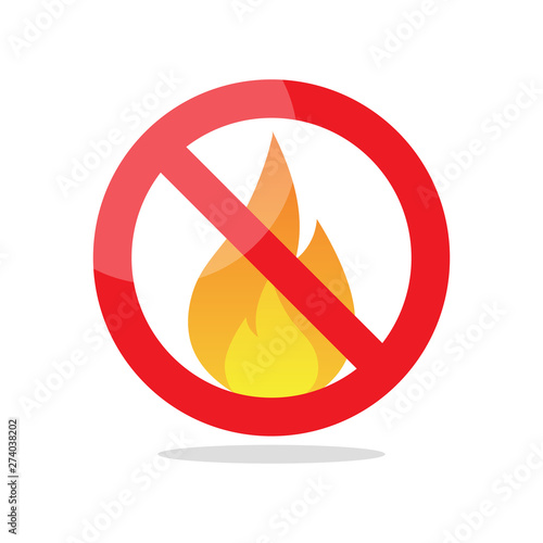 No fire vector sign