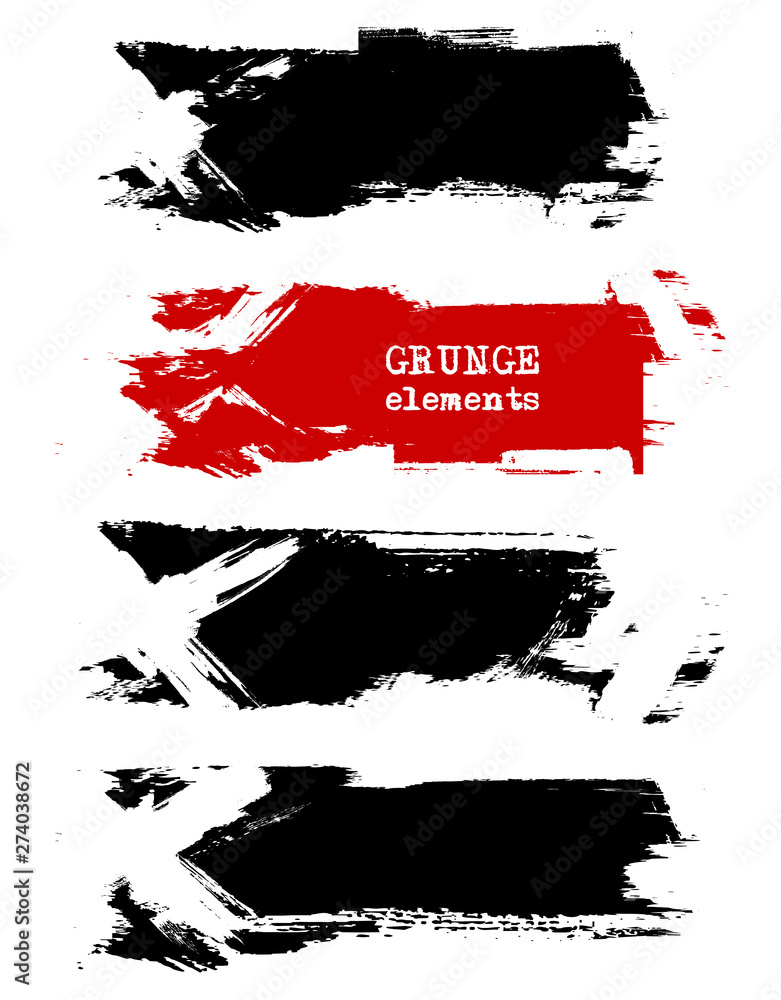 Set of black paint, ink brush strokes, brushes, lines, grungy. Set of black paint, ink brush strokes, brushes, lines, grungy.