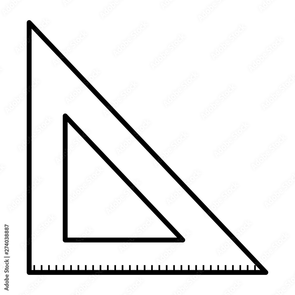 triangle rule education supply icon