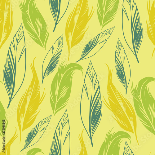 Simple vector feather seamless pattern background