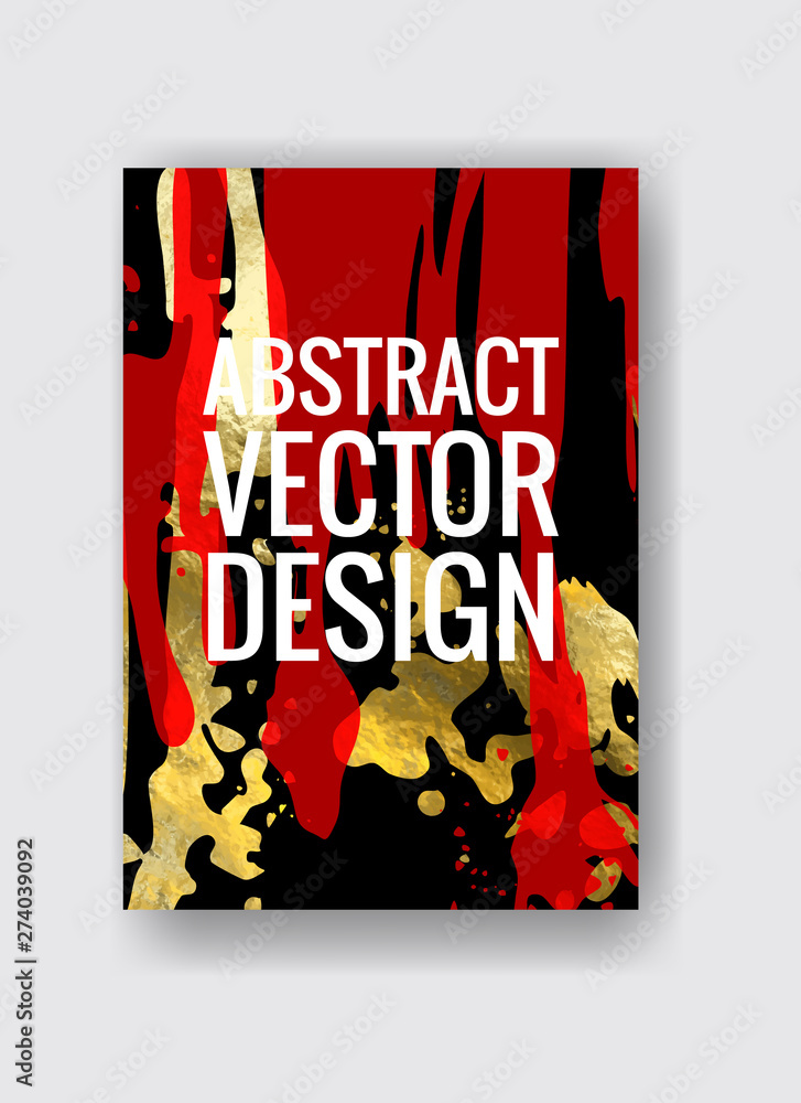 Vector Black, red and Gold Design Template illustration. Stock Vector ...