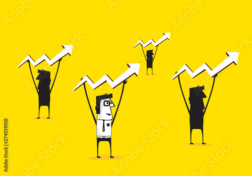 Group holding up a chart