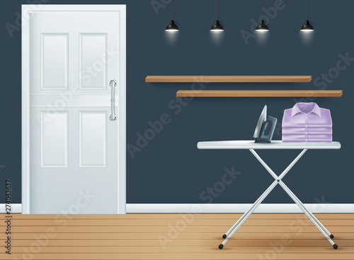 Laundry Room Cover with Washing Machine