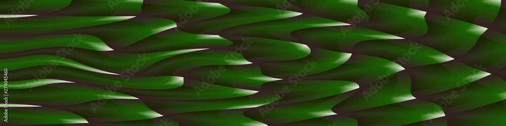 Obraz premium Digital Art, panoramic abstract three-dimensional objects with soft lighting, Germany