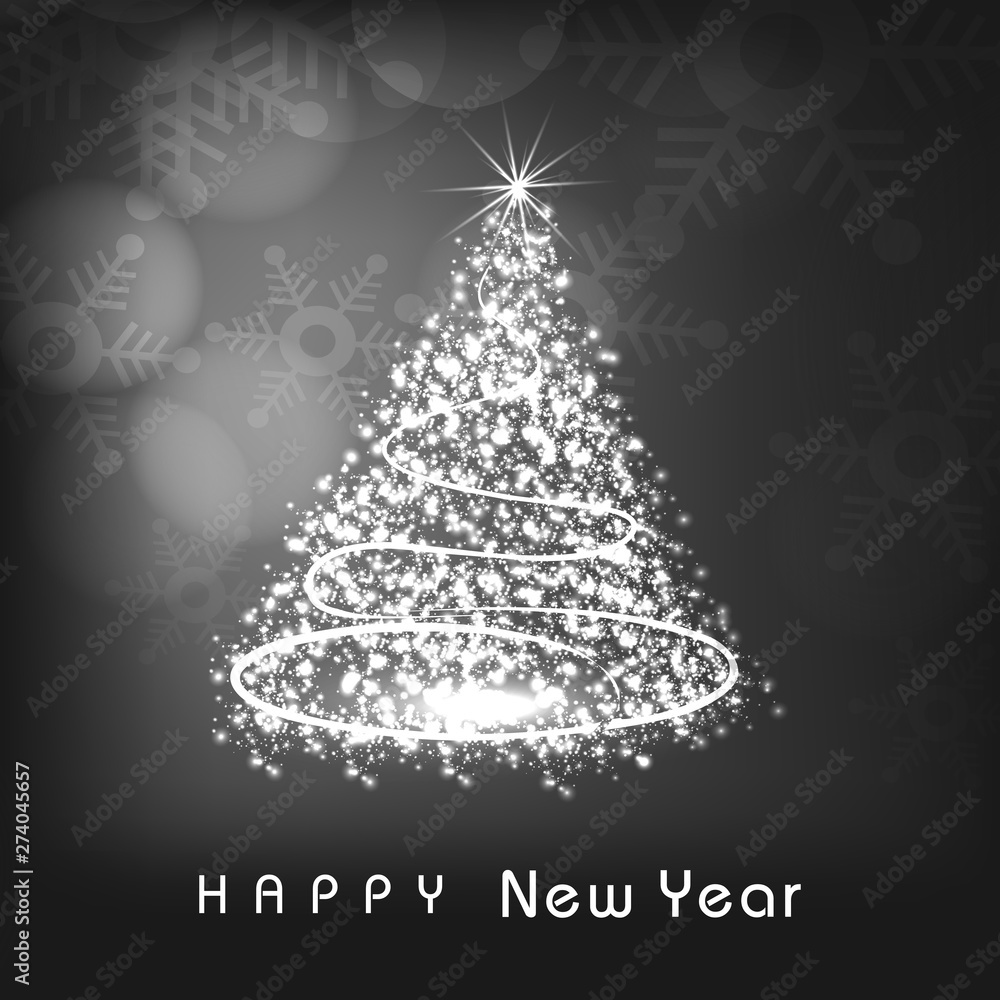 Happy New Year celebration with X-mas Tree. Happy New Year celebration with X-mas Tree.