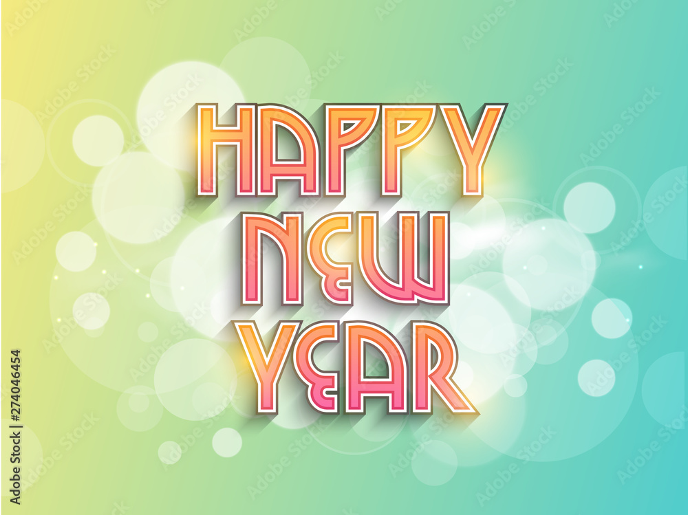 Poster or banner design for Happy New Year 2015 celebration.