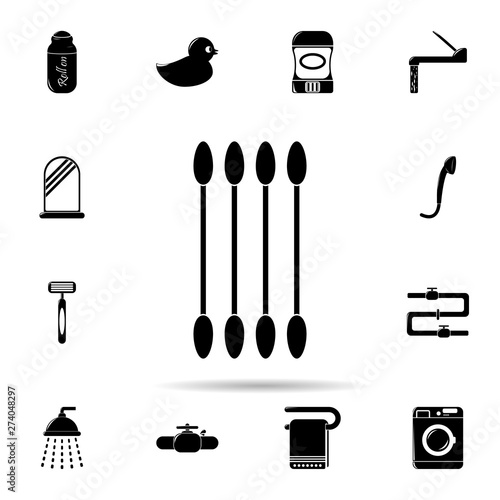 eared sticks icon. Universal set of Bathroom for website design and development, app development