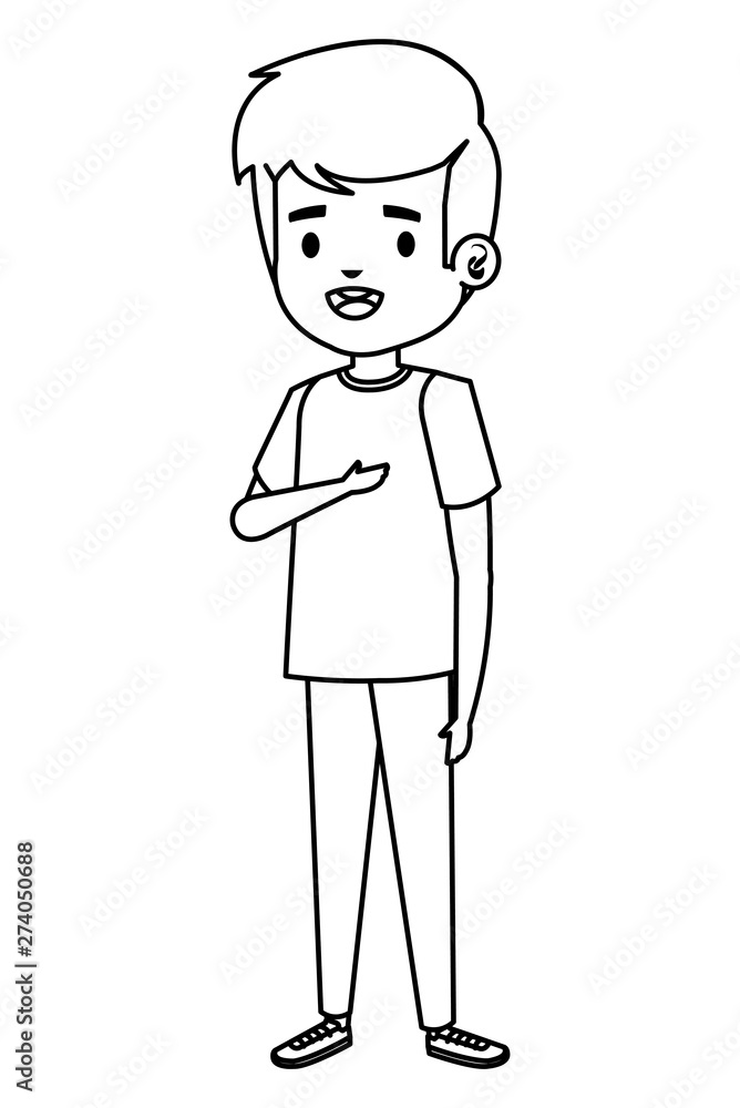 happy student boy comic character happy student boy comic character