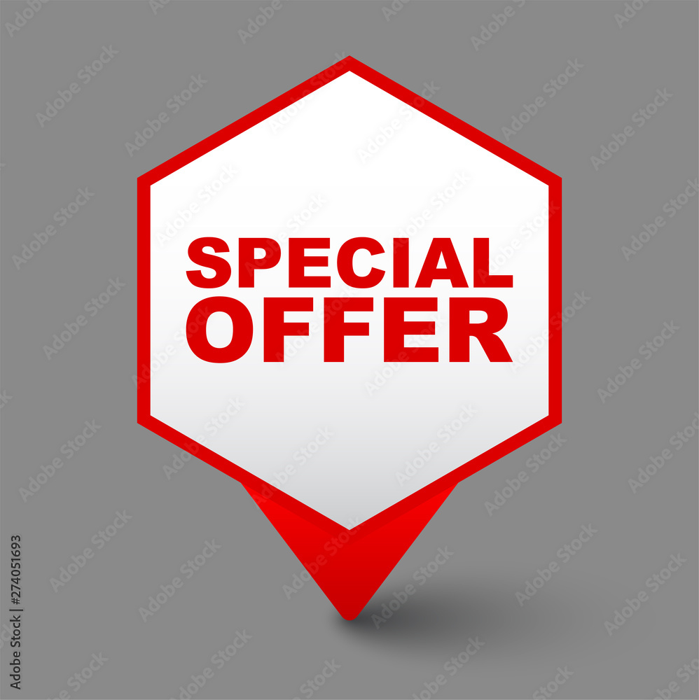 red vector banner special offer red vector banner special offer