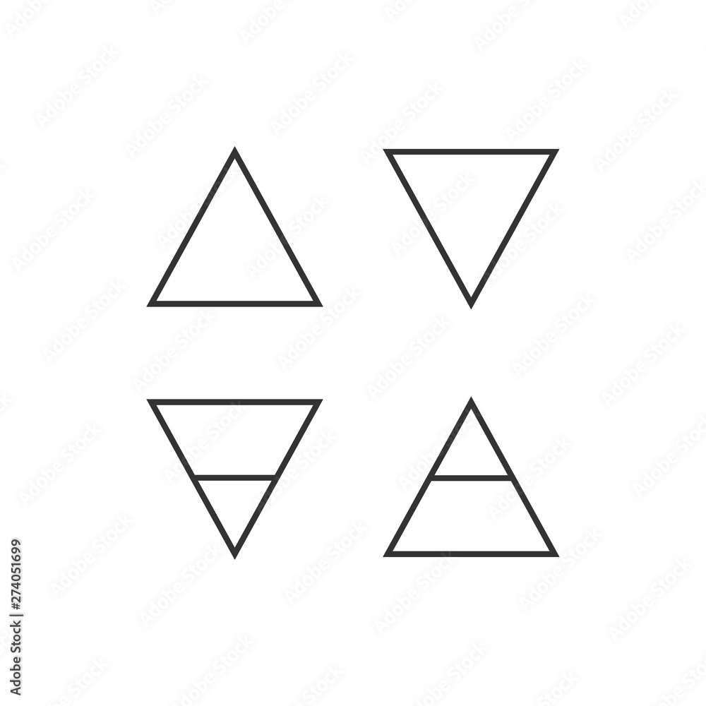Four elements symbol icon. Vector illustration, flat design.