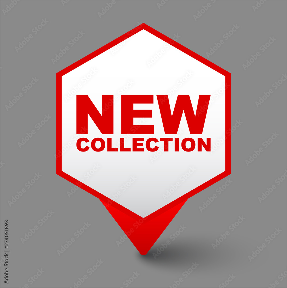 red vector banner new collection red vector banner new collection