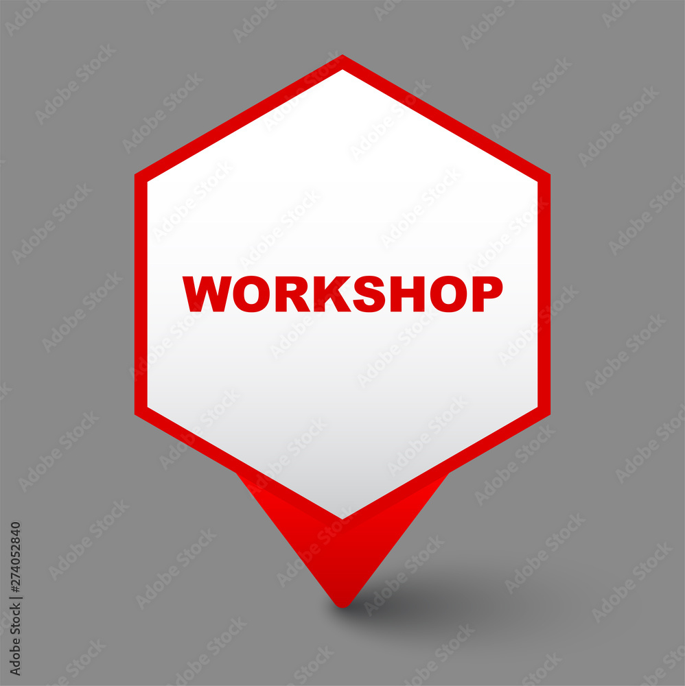 red vector banner workshop red vector banner workshop